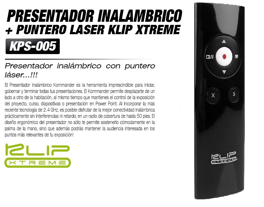 Pointer Klipx Nano Presenter W/laser Kps-006