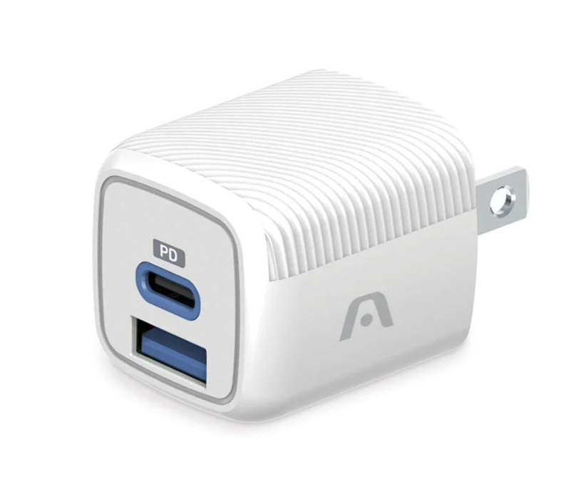 CARGADOR PD DUAL TIPO C/ USB ARGOM AC-0116WT