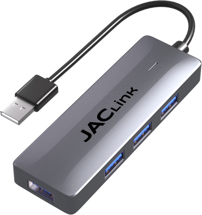 JACLINK USB 3.0 HUB 4 PUERTOS SILVER