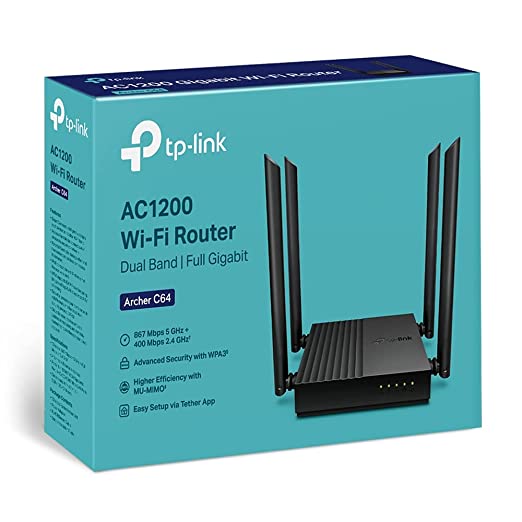 LAN ROUTER TP-LINK ARCHER C64 DUAL-BAND GIGABIT AC1200