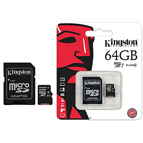 MEMORY 64.0 GB MICROSD KINGSTON (SDCS/64GB) CLASS10
