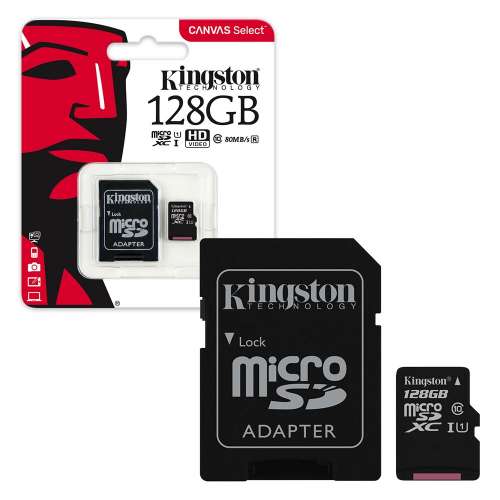 MEMORY 128.0 GB MICROSD KINGSTON SDCS/128GB