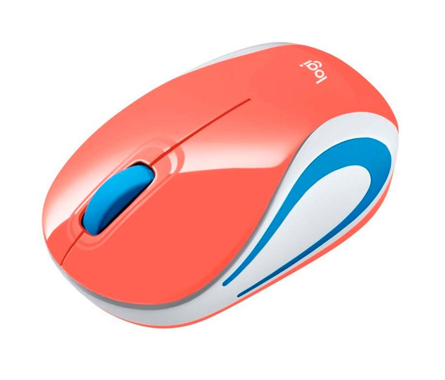 MOUSE USB LOGITECH M187 WIRELESS CORAL