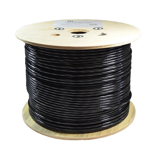 RJ-45 CABLE UTP CAT6 ROLLO 1000FT CLICKCAM BLK OUTDOOR PREMIUM