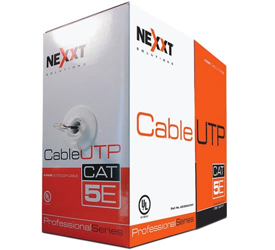 RJ-45 CABLE UTP CAT5E ROLLO 1000FT CMX NEXXT GRIS