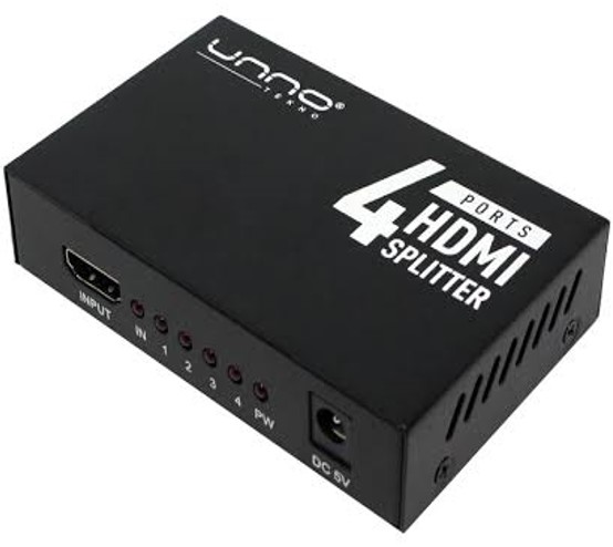 SPLITTER HDMI 4 PORTS UNNO HB1205BK
