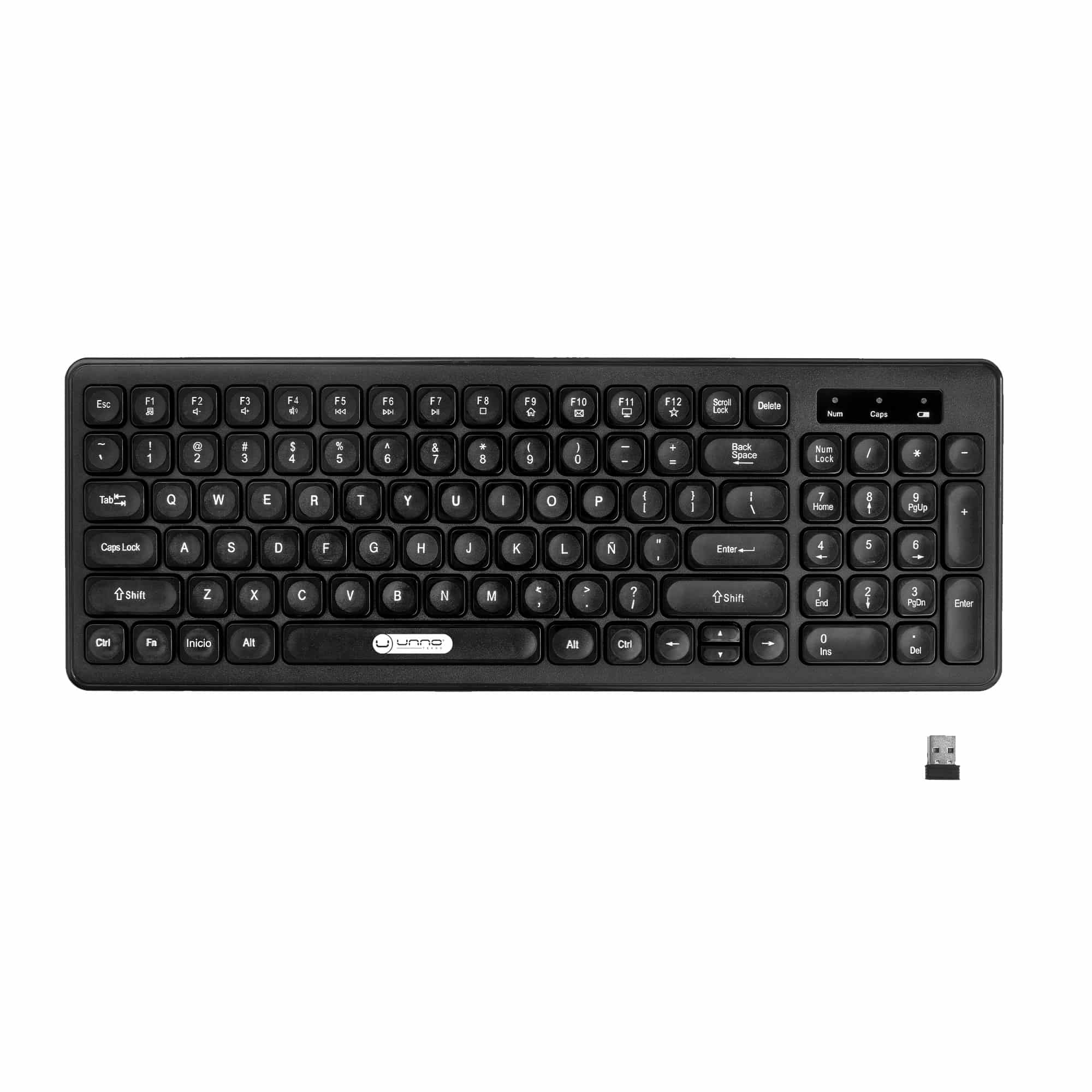TECLADO WIRELESS UNNO KB6751BK SP