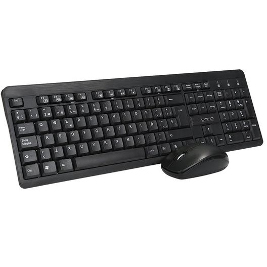 TECLADO/MOUSE USB UNNO KLASS WIRELESS S KB6742BK