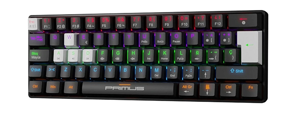 TECLADO USB GAMING PRIMUS BALLISTA 61T PKS-60G-S